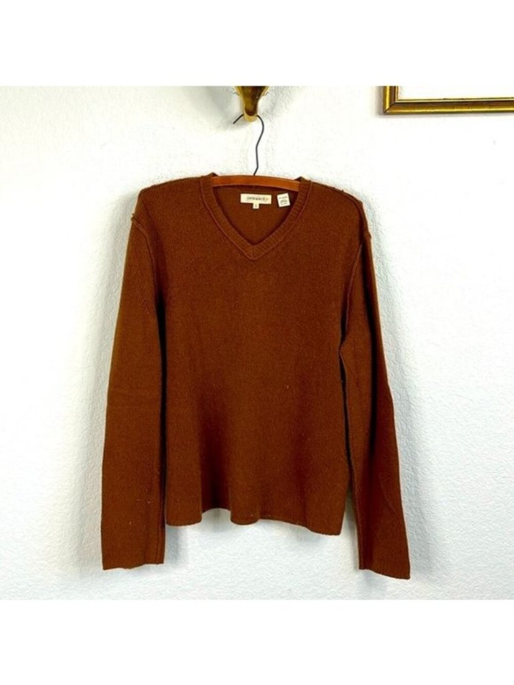 Inhabit Cashmere V Neck Toffee Sweater